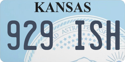 KS license plate 929ISH