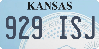 KS license plate 929ISJ