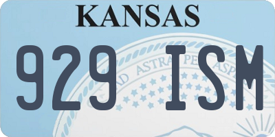 KS license plate 929ISM