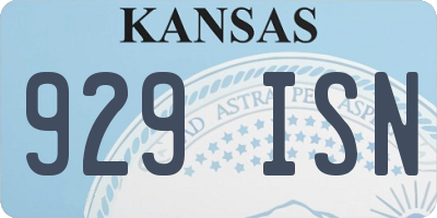 KS license plate 929ISN