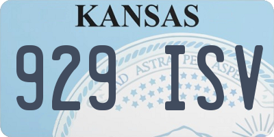 KS license plate 929ISV