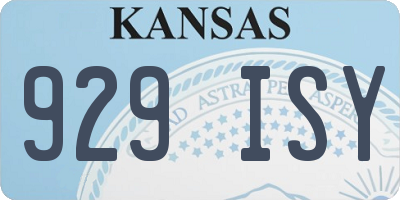 KS license plate 929ISY