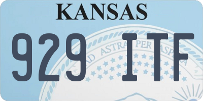 KS license plate 929ITF