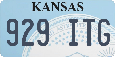 KS license plate 929ITG