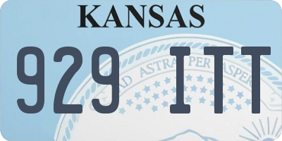 KS license plate 929ITT
