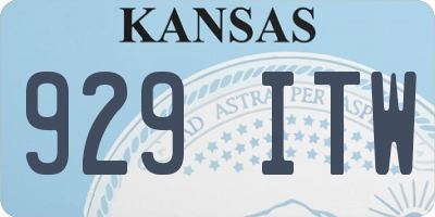 KS license plate 929ITW