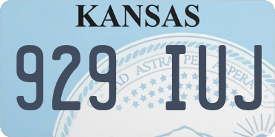 KS license plate 929IUJ