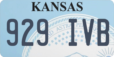 KS license plate 929IVB