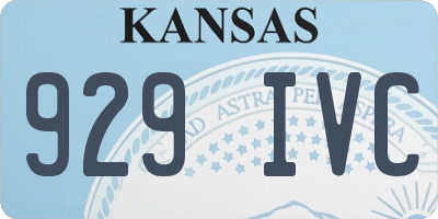 KS license plate 929IVC