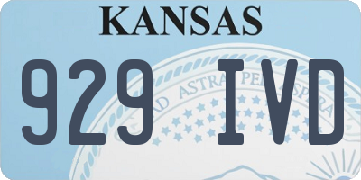 KS license plate 929IVD