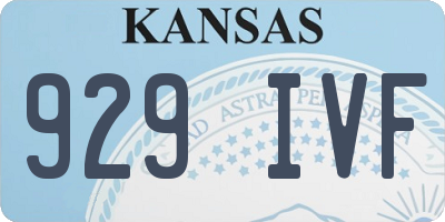 KS license plate 929IVF