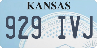 KS license plate 929IVJ