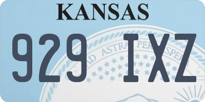 KS license plate 929IXZ
