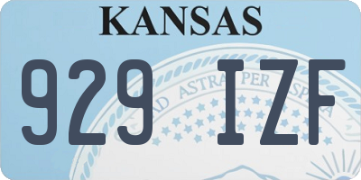 KS license plate 929IZF