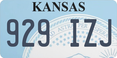 KS license plate 929IZJ