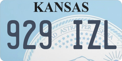 KS license plate 929IZL