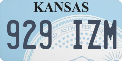KS license plate 929IZM