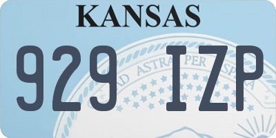 KS license plate 929IZP