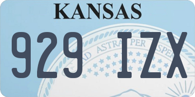 KS license plate 929IZX