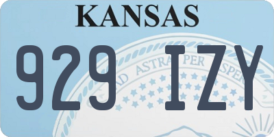 KS license plate 929IZY