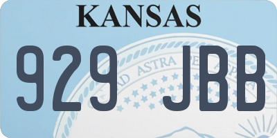 KS license plate 929JBB