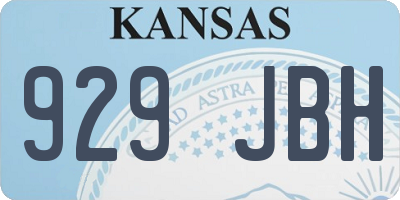 KS license plate 929JBH