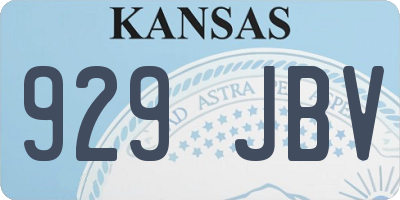 KS license plate 929JBV