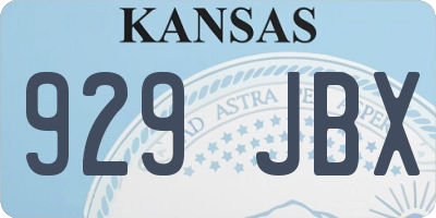 KS license plate 929JBX