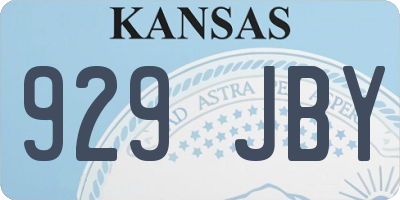 KS license plate 929JBY