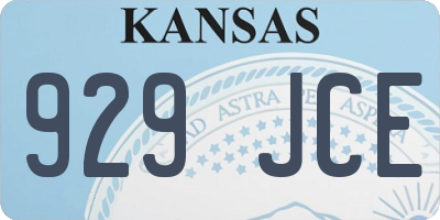 KS license plate 929JCE