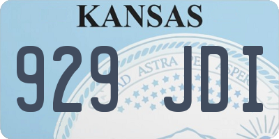 KS license plate 929JDI