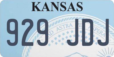 KS license plate 929JDJ
