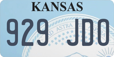 KS license plate 929JDO