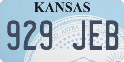 KS license plate 929JEB