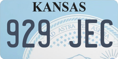 KS license plate 929JEC