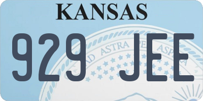 KS license plate 929JEE