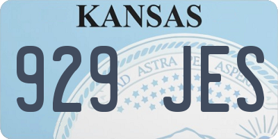 KS license plate 929JES