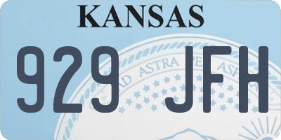 KS license plate 929JFH