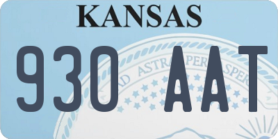 KS license plate 930AAT