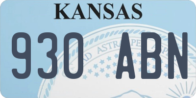 KS license plate 930ABN