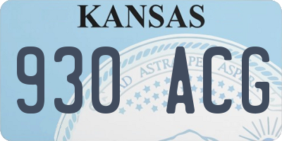 KS license plate 930ACG