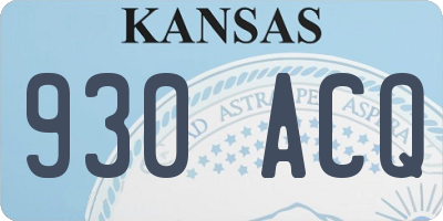 KS license plate 930ACQ