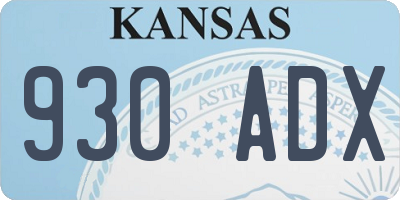 KS license plate 930ADX