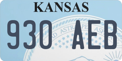 KS license plate 930AEB