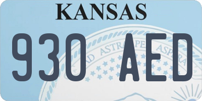 KS license plate 930AED