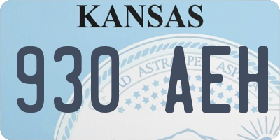 KS license plate 930AEH