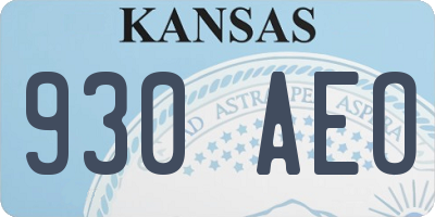 KS license plate 930AEO
