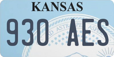 KS license plate 930AES
