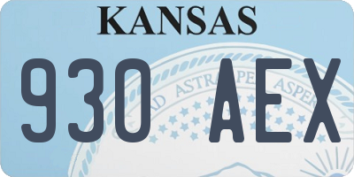 KS license plate 930AEX