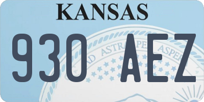 KS license plate 930AEZ